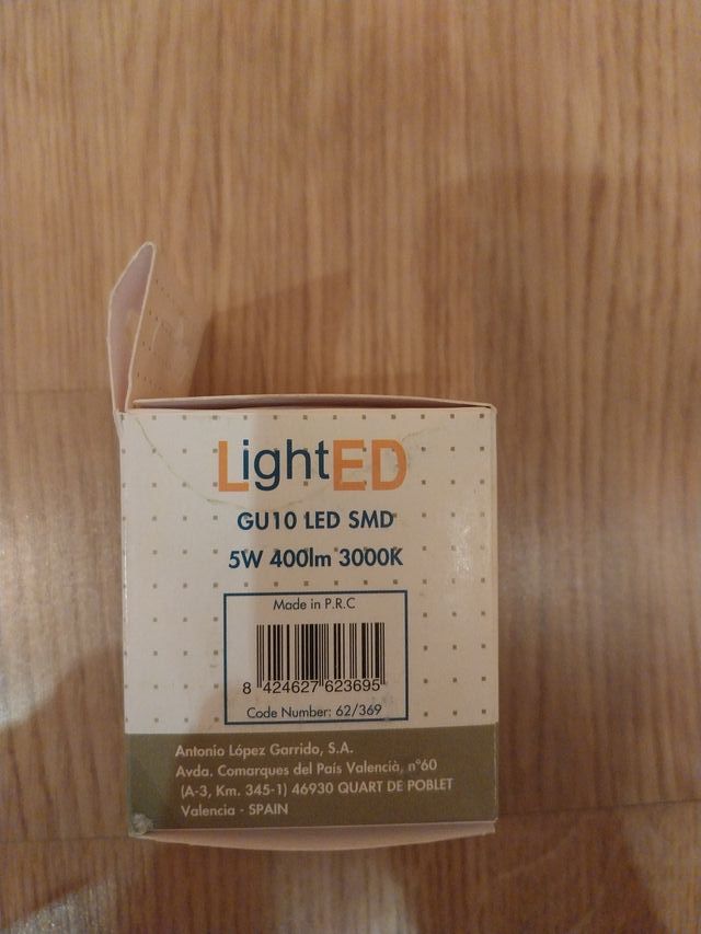 Bombilla LED GU10 5W 3000K Cálida