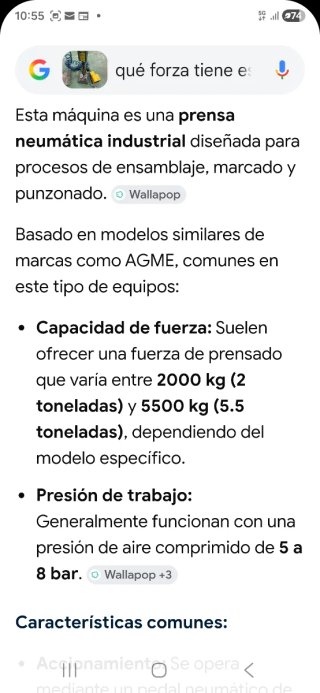 Prensa Neumática Industrial