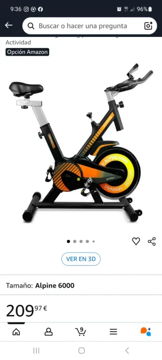 Bicicleta Estática Alpine 6000