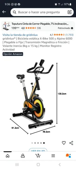 Bicicleta Estática Alpine 6000