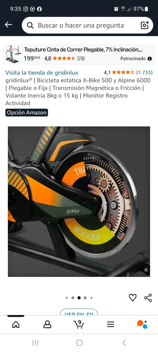 Bicicleta Estática Alpine 6000