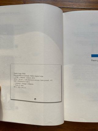 Libro “Pasos perdidos en Granada”