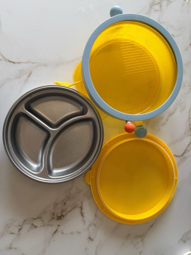 Plato térmico inox bebé montessori BLW japonés