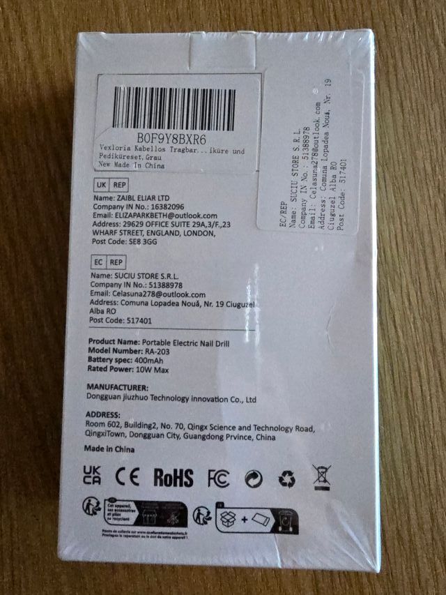 Torno Eléctrico Uñas Vexloria Morado 9 Velocidades