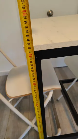 Mesa alta cuadrada 60x60cm y 92cm alto