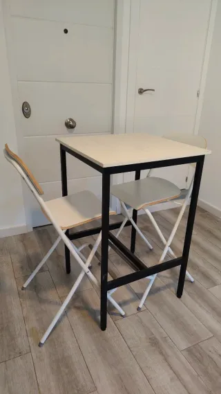 Mesa alta cuadrada 60x60cm y 92cm alto