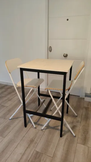 Mesa alta cuadrada 60x60cm y 92cm alto