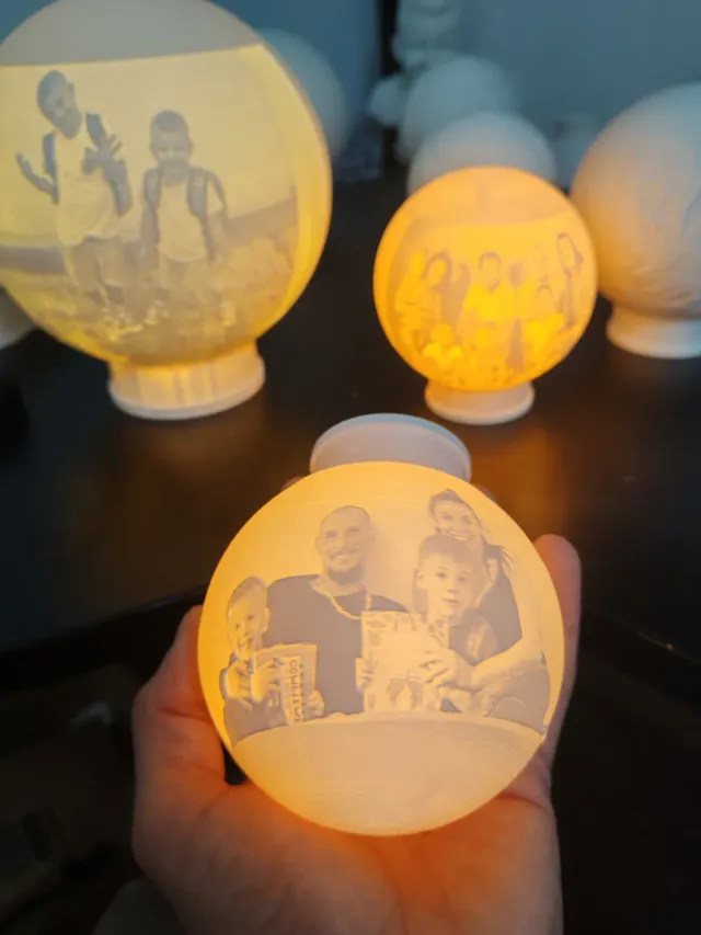 Esferas decorativas LED personalizadas | 3 tamaños