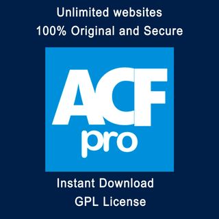 ACF Pro - Lifetime / Unlimited Websites/ WordPress