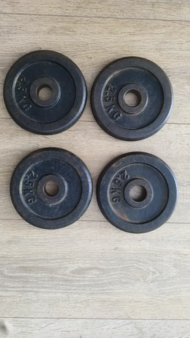 4 discos de pesa 2.5 kg gimnasio
