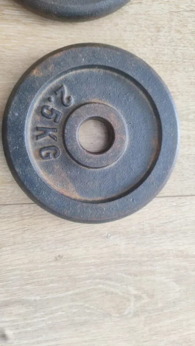 4 discos de pesa 2.5 kg gimnasio