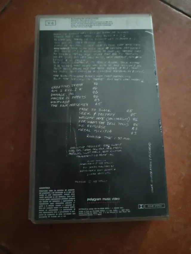 VHS Metallica Home Vid Cliff 'Em All