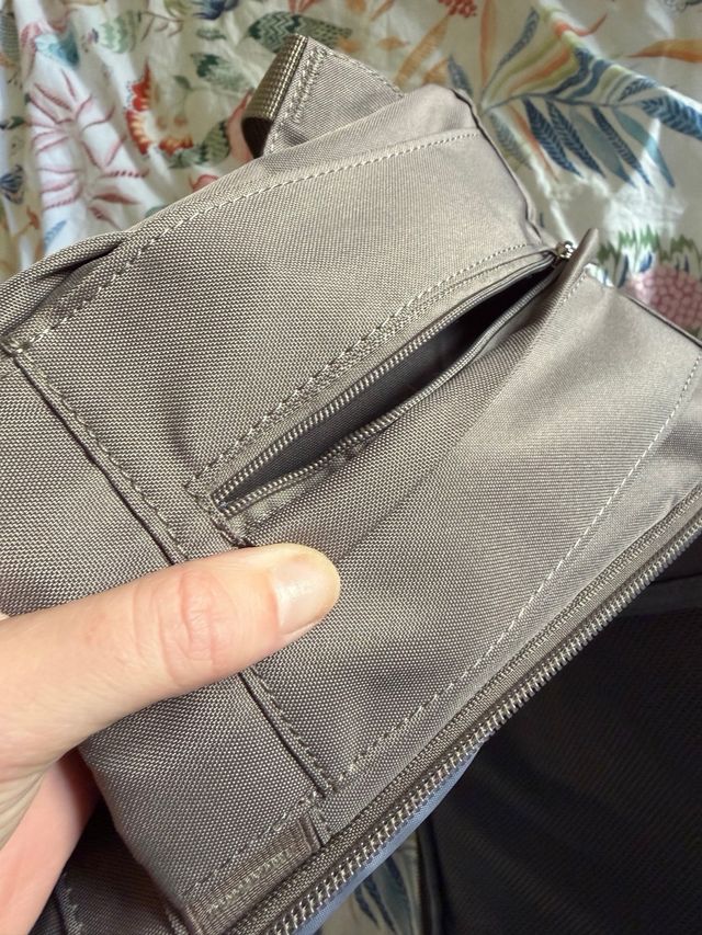 Mochila para carrito de bebé gris/beige