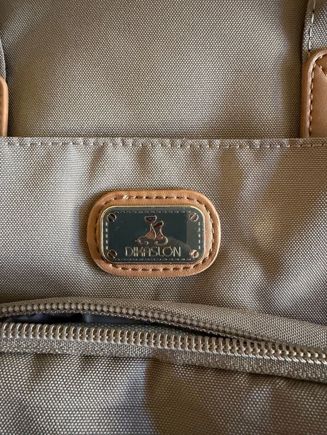 Mochila para carrito de bebé gris/beige