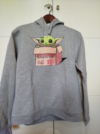 Sudadera Star Wars Baby Yoda Talla M Gris