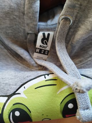 Sudadera Star Wars Baby Yoda Talla M Gris