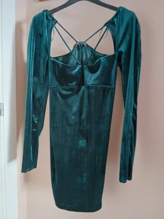 Vestido verde de terciopelo