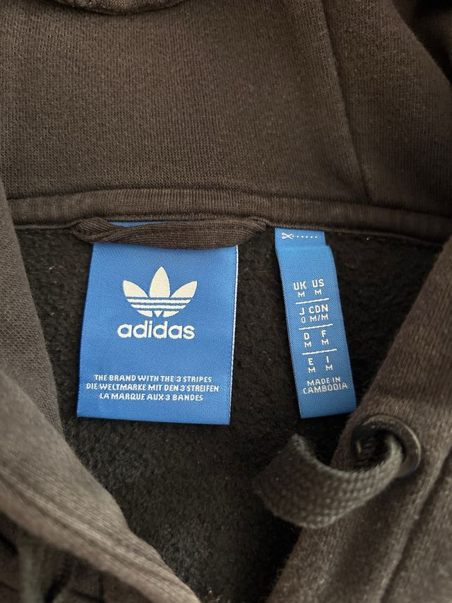 Sudadera Adidas con cremallera negra