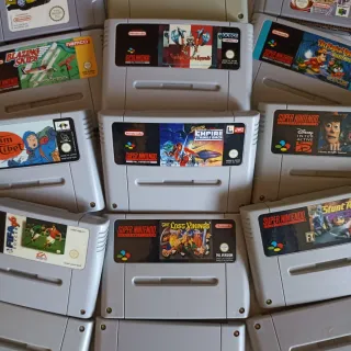LOTE de 5 Videojuegos para Super Nintendo SNES.
