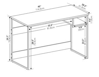 Escritorio moderno madera y metal