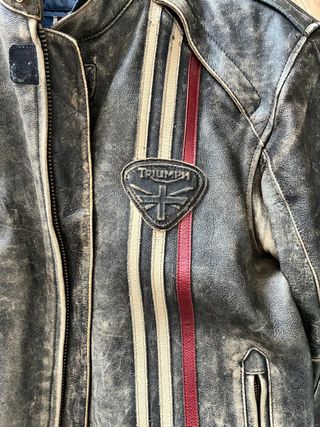 Chaqueta de piel Triumph moto