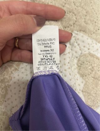 Body lilla con drappeggio