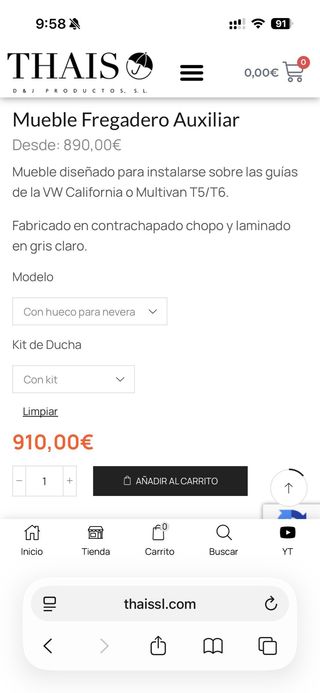 Mueble y Nevera Camper Thais