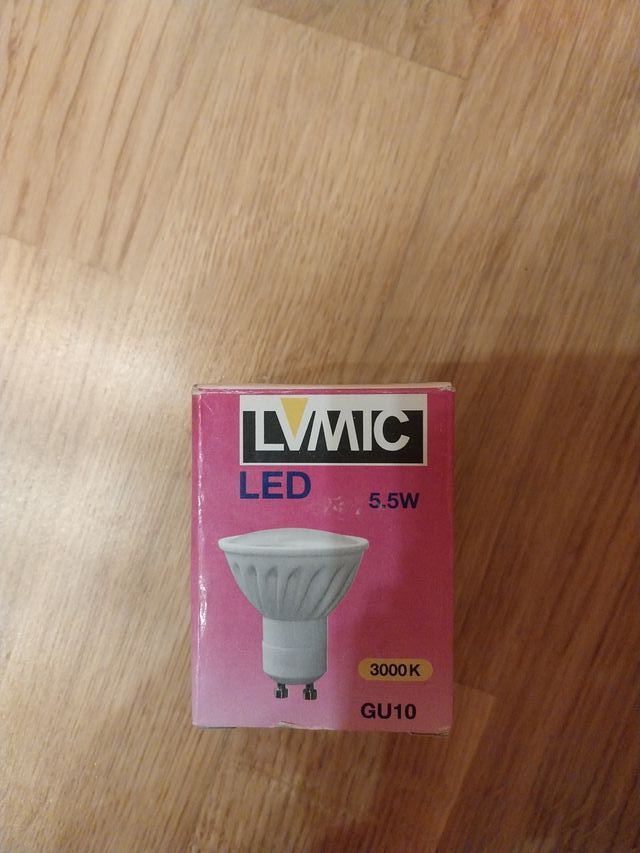 Lote 5 Bombillas LED LVMIC GU10 5.5W 3000K