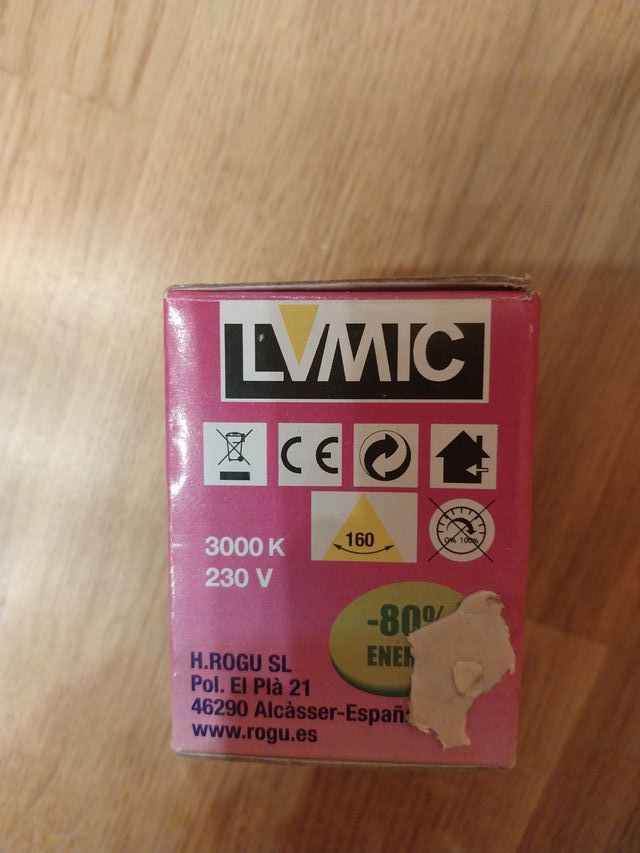 Lote 5 Bombillas LED LVMIC GU10 5.5W 3000K