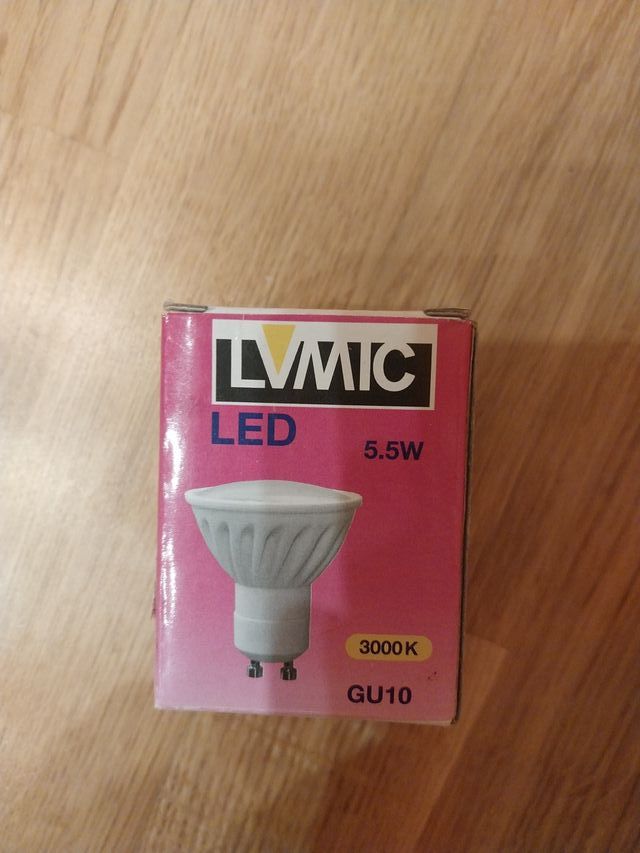 Lote 5 Bombillas LED LVMIC GU10 5.5W 3000K