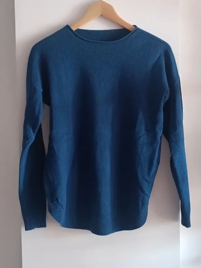 Suéter de lana azul