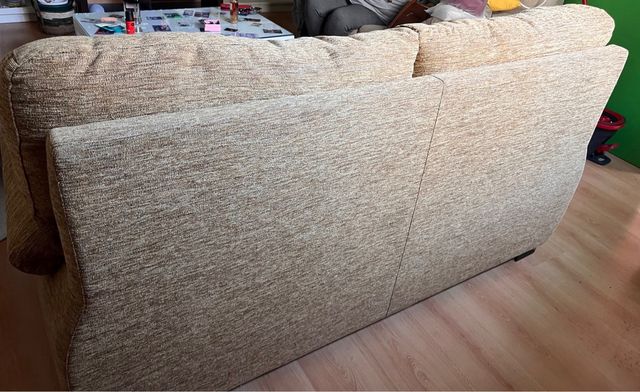 Sofá de 2 plazas en tela marrón