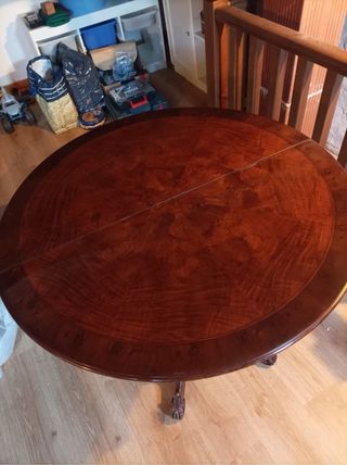 Mesa antigua caoba extensible