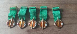 Lote 5 mini medallas Excombatientes León