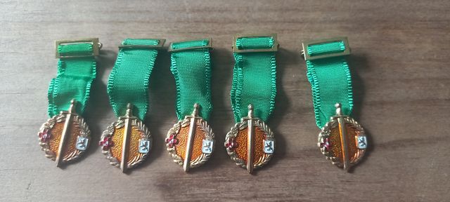 Lote 5 mini medallas Excombatientes León