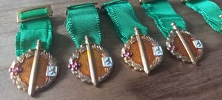 Lote 5 mini medallas Excombatientes León