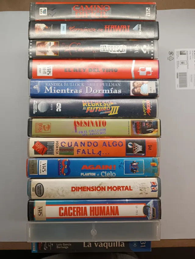 Lote 12 Películas VHS + 1 Sin Carátula