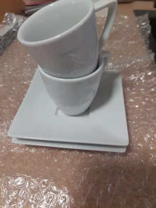 Set 2 Tazas Nespresso Porcelana Blanca