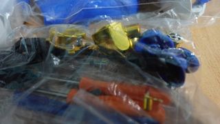 Mando Xbox Shock Blue + Carcasa Dorada y caja