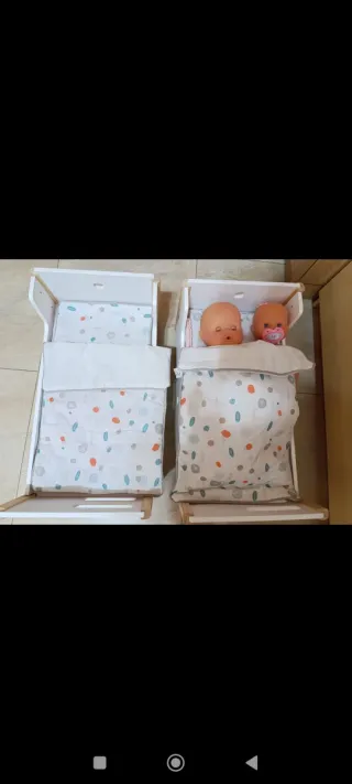 Cuna literas  de juguete para muñecas