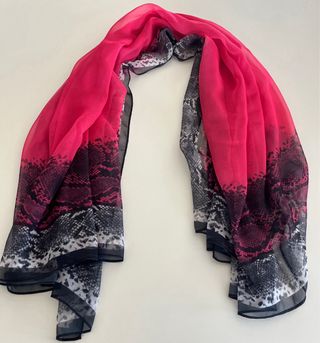 Foulard donna fantasia serpente fucsia