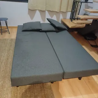 Sofá Cama Ikea Gris Tela
