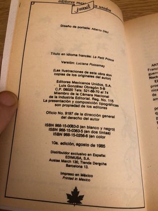 El Principito / Antoine de Saint-Exupéry