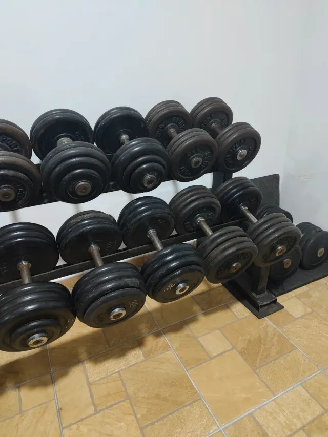 Rack Mancuernas con Banco Ajustable