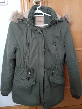 Chaquetón verde con gorro PALABLU