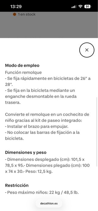 Carro bici Hamax