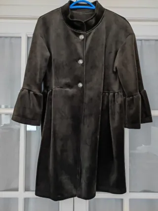 Abrigo imitación terciopelo talla 40