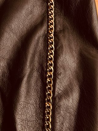 Falda mini piel negra Mango