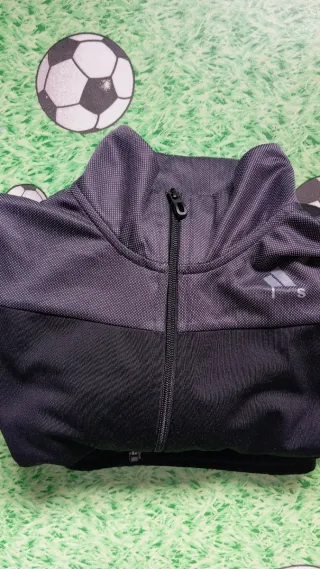 Chaqueta chándal Adidas gris y negra