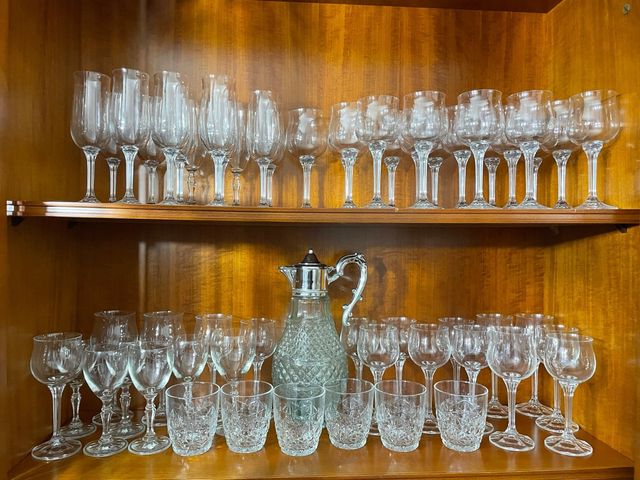 Juego de copas de cristal